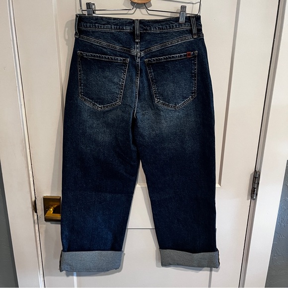 Jessica Simpson Zinnia Wide Leg Boyfriend Dark Wash Stud Jeans Size 6 - Picture 2 of 10